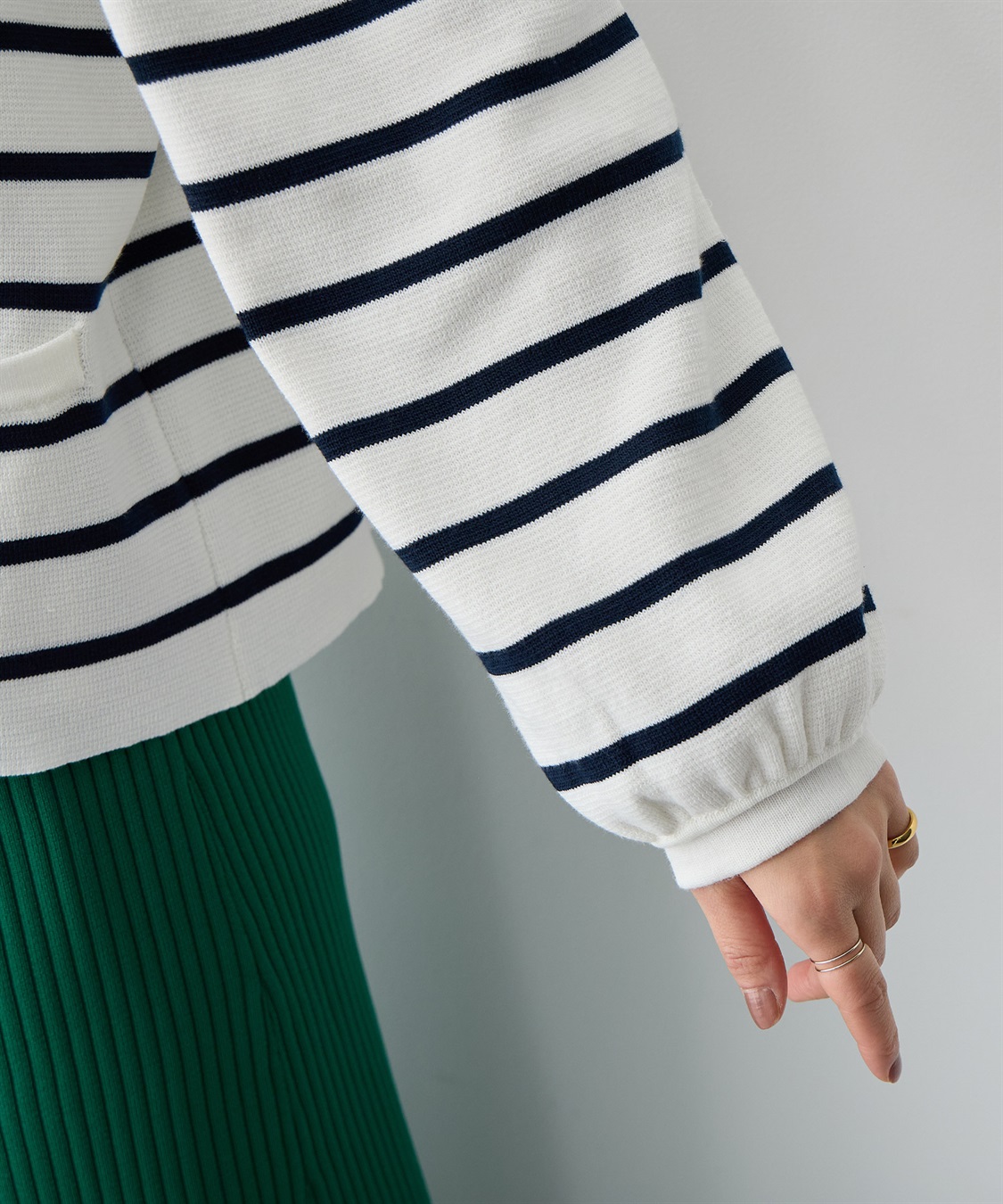 Life Style by cross marche 【anyfee/プラスサイズ】金ボタンサマーニットカーディガン_sub_9