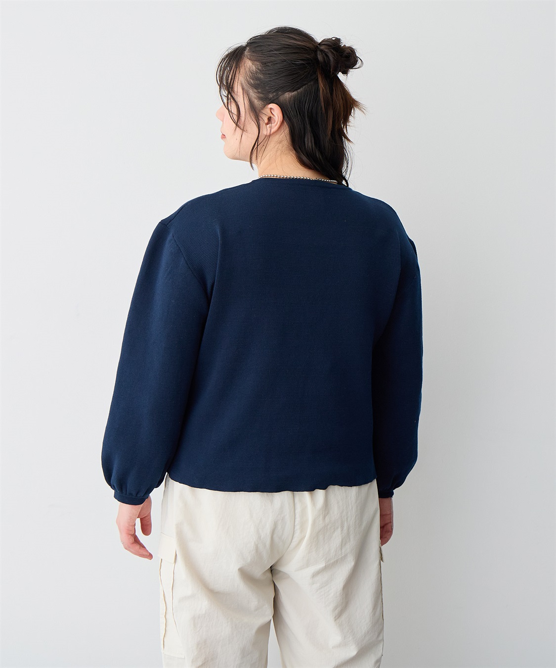 Life Style by cross marche 【anyfee/プラスサイズ】金ボタンサマーニットカーディガン_sub_18