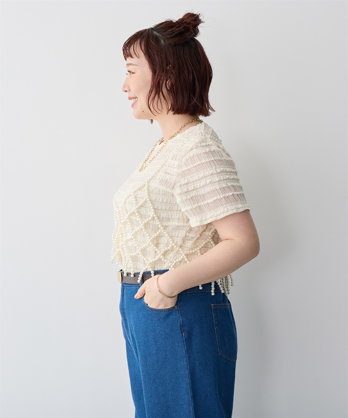 Life Style by cross marche 【anyfee/大きいサイズ】パールビスチェ《新色追加》_sub_7