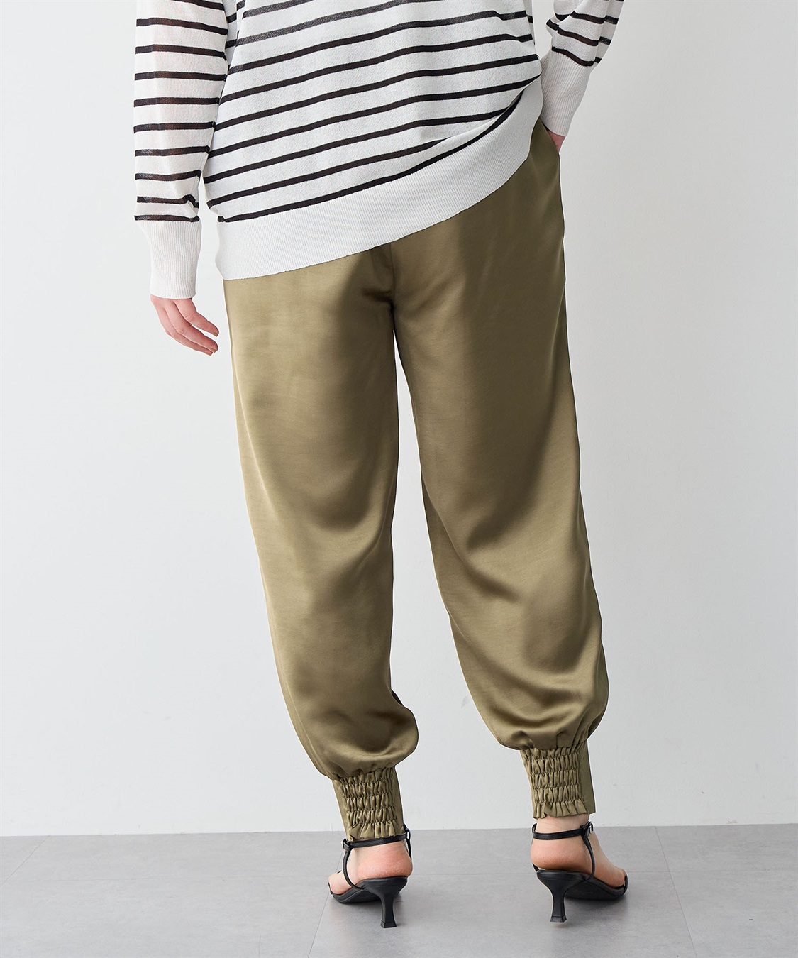 Life Style by cross marche 【anyfee/プラスサイズ】サテンジョガーパンツ_sub_19