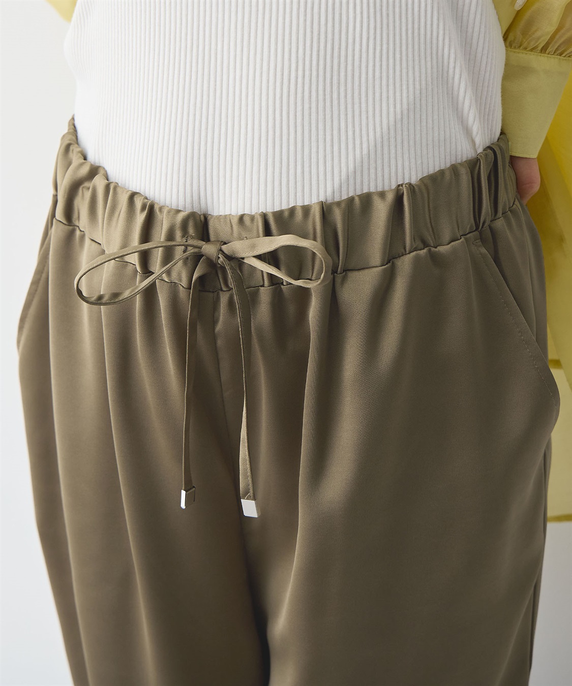Life Style by cross marche 【anyfee/プラスサイズ】サテンジョガーパンツ_sub_22