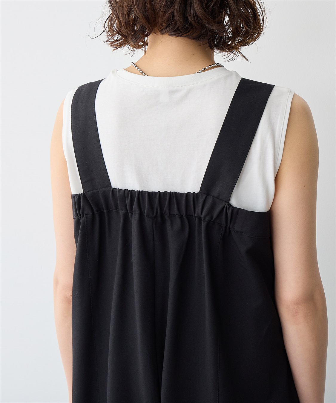 anyfee 【anyfee/プラスサイズ】タック入りワイドサロペット◆低身長向けサイズ有◆《接触冷感/ストレッチ》_sub_15