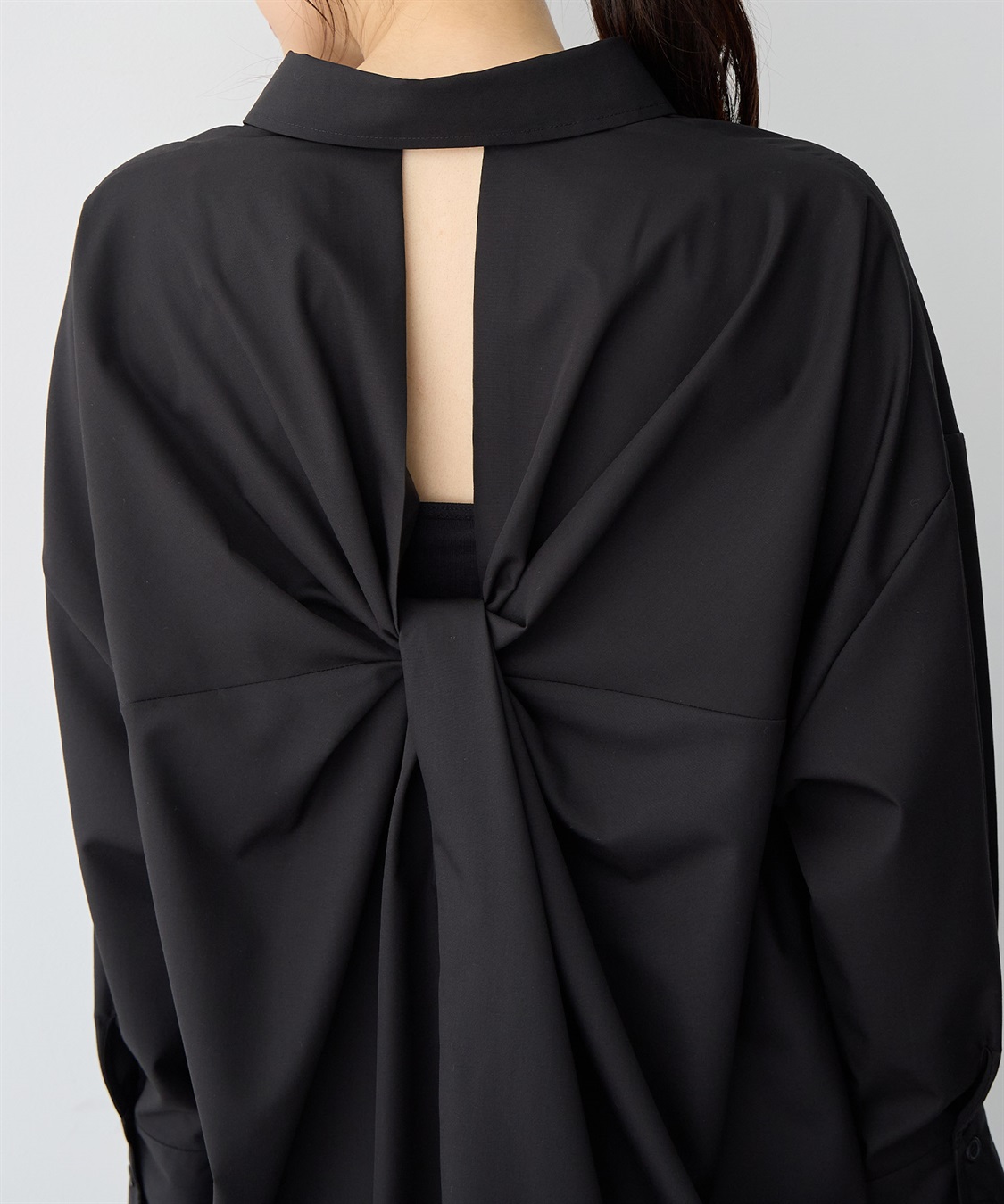 anyfee 【anyfee/プラスサイズ】バックシャンツイストシャツ_sub_6