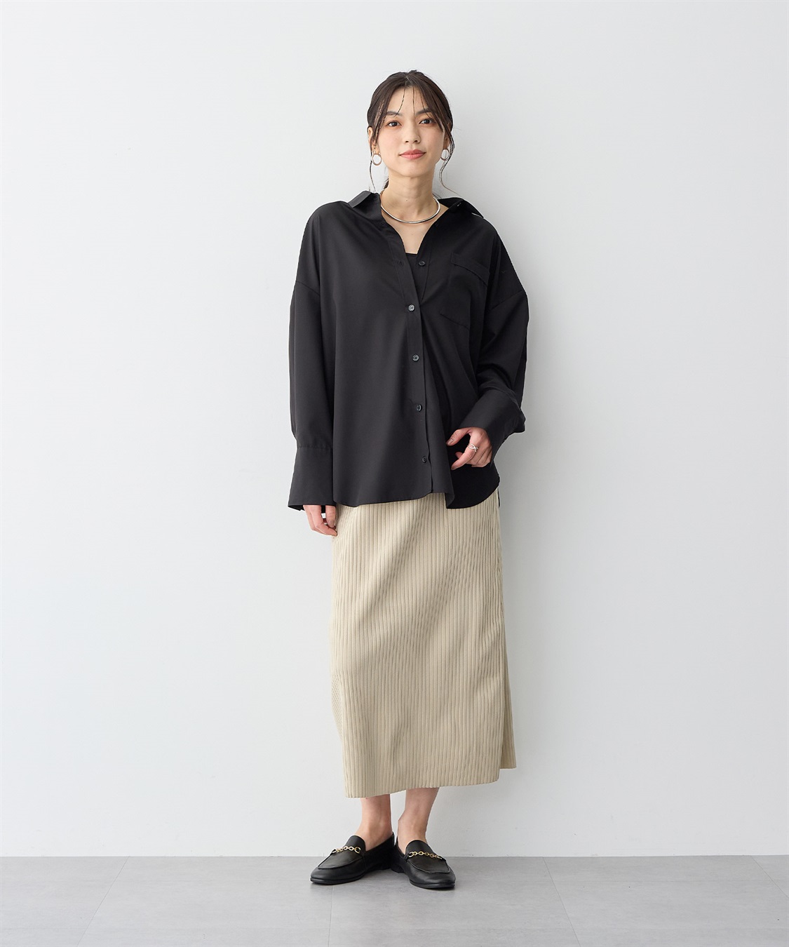 anyfee 【anyfee/プラスサイズ】バックシャンツイストシャツ_sub_8