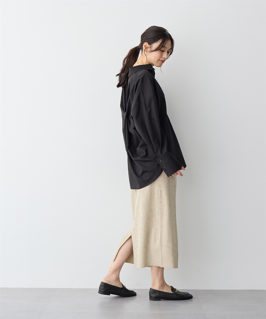 anyfee 【anyfee/プラスサイズ】バックシャンツイストシャツ_sub_11