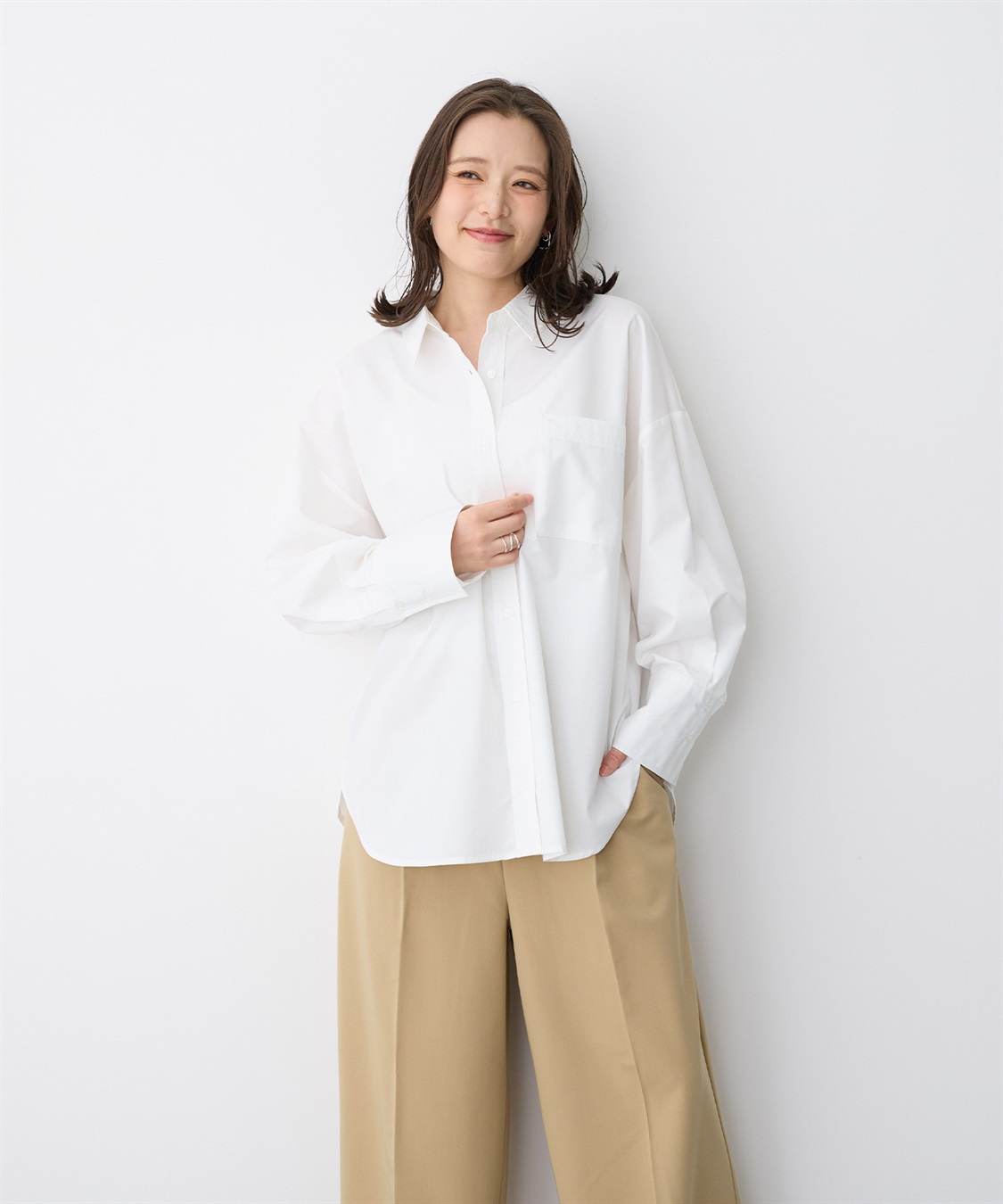 anyfee 【anyfee/プラスサイズ】バックシャンツイストシャツ_sub_12