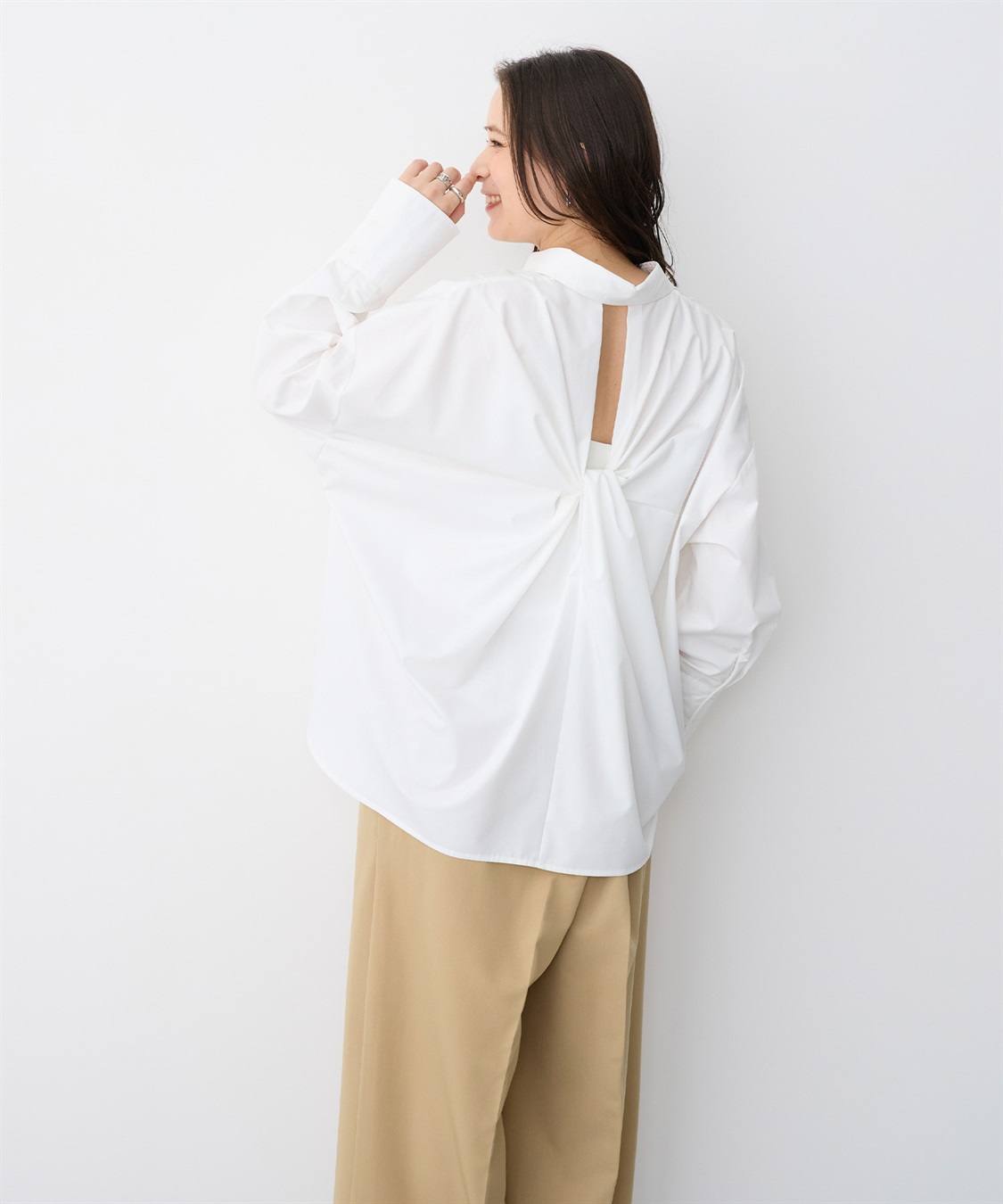 anyfee 【anyfee/プラスサイズ】バックシャンツイストシャツ_sub_13