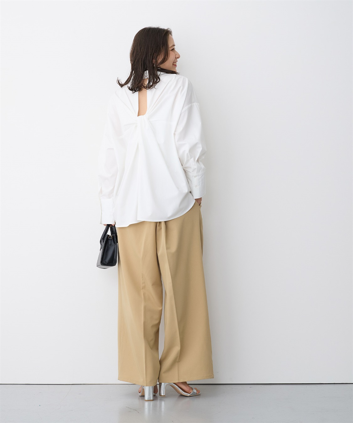 anyfee 【anyfee/プラスサイズ】バックシャンツイストシャツ_sub_16