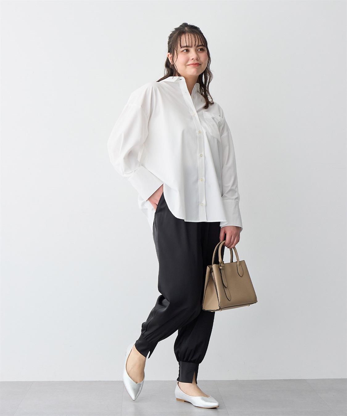 anyfee 【anyfee/プラスサイズ】バックシャンツイストシャツ_sub_21