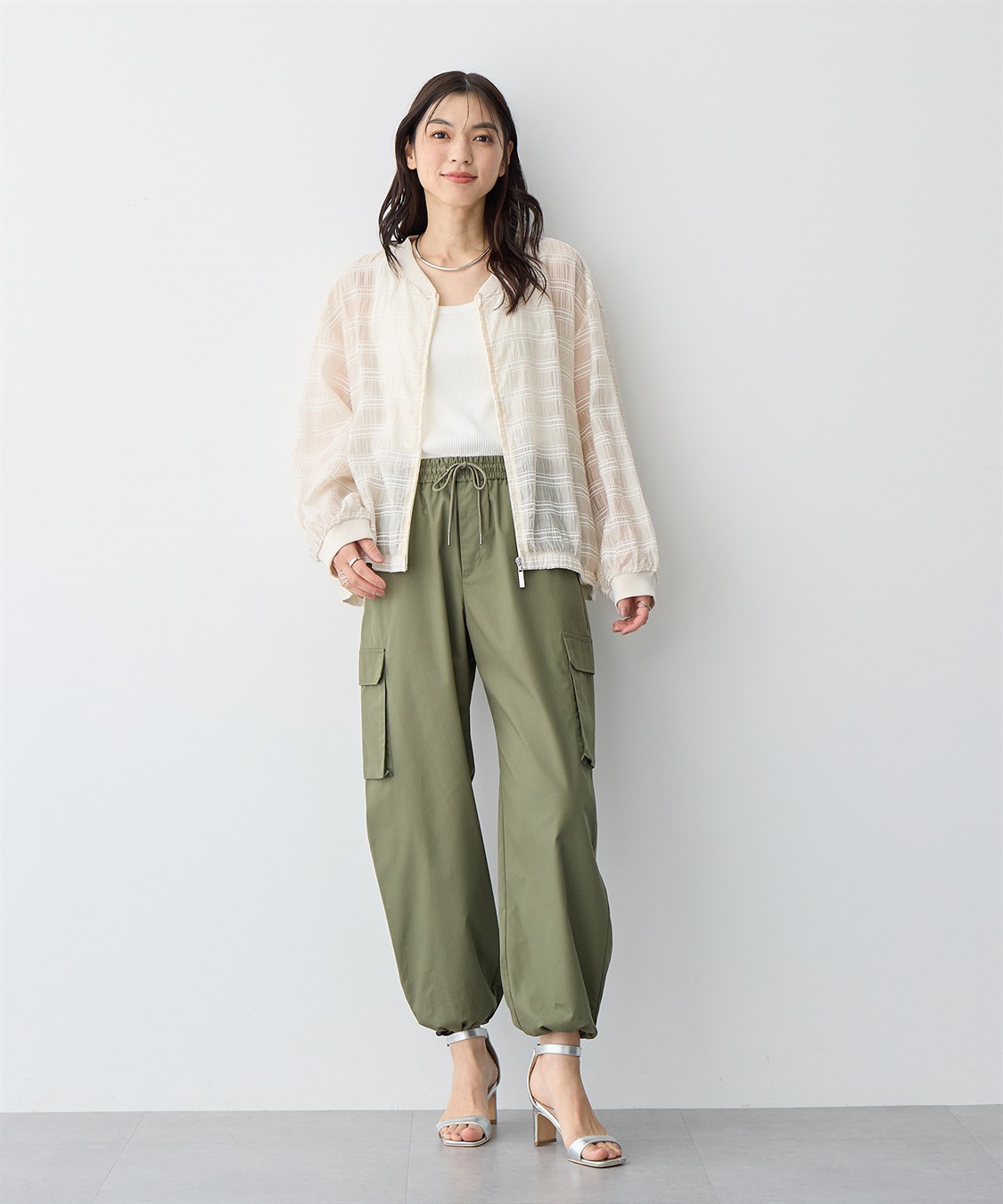 Life Style by cross marche 【anyfee/プラスサイズ】シアーブルゾン_sub_13