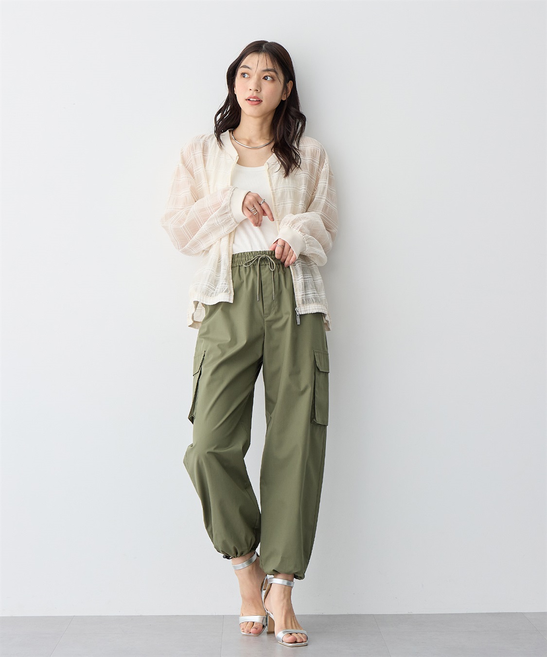 Life Style by cross marche 【anyfee/プラスサイズ】シアーブルゾン_sub_14