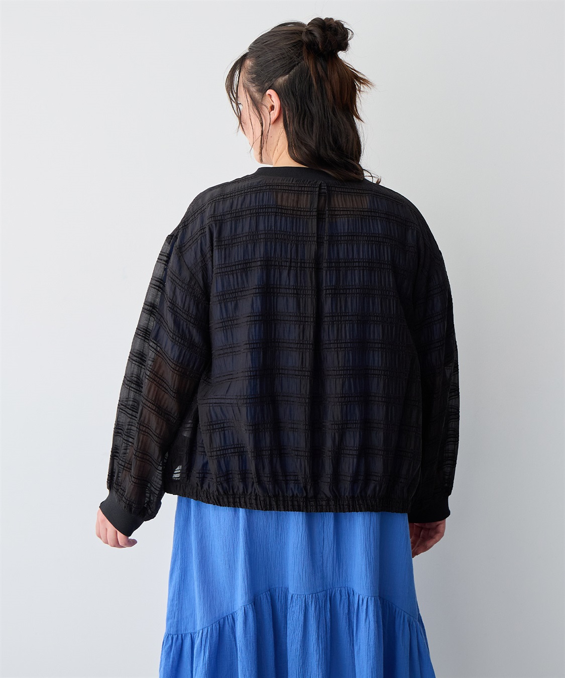 Life Style by cross marche 【anyfee/プラスサイズ】シアーブルゾン_sub_19