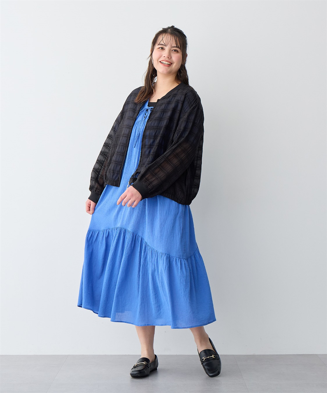 Life Style by cross marche 【anyfee/プラスサイズ】シアーブルゾン_sub_20