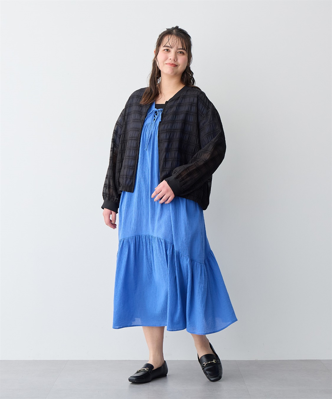 Life Style by cross marche 【anyfee/プラスサイズ】シアーブルゾン_sub_21