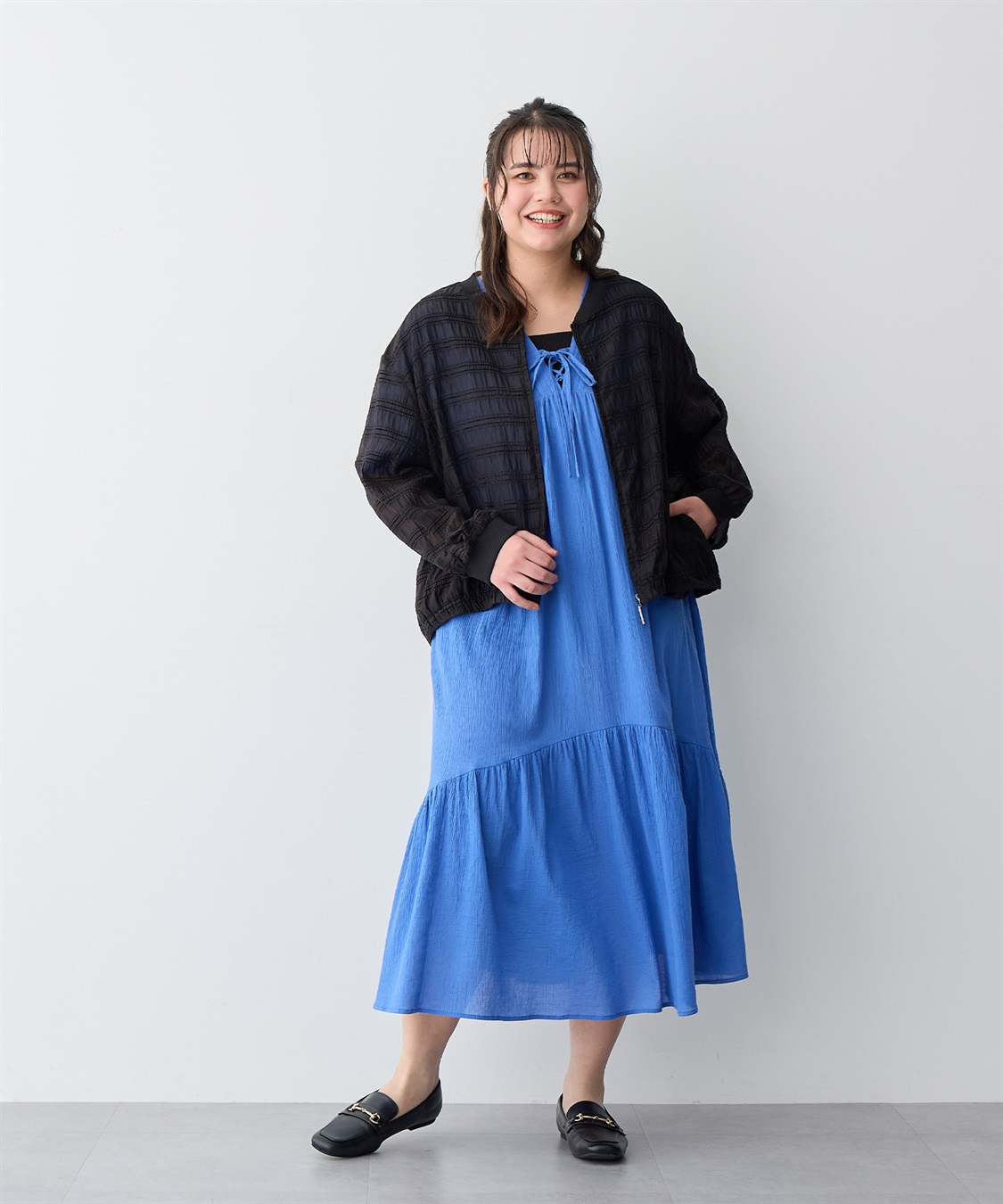 Life Style by cross marche 【anyfee/プラスサイズ】シアーブルゾン_sub_22