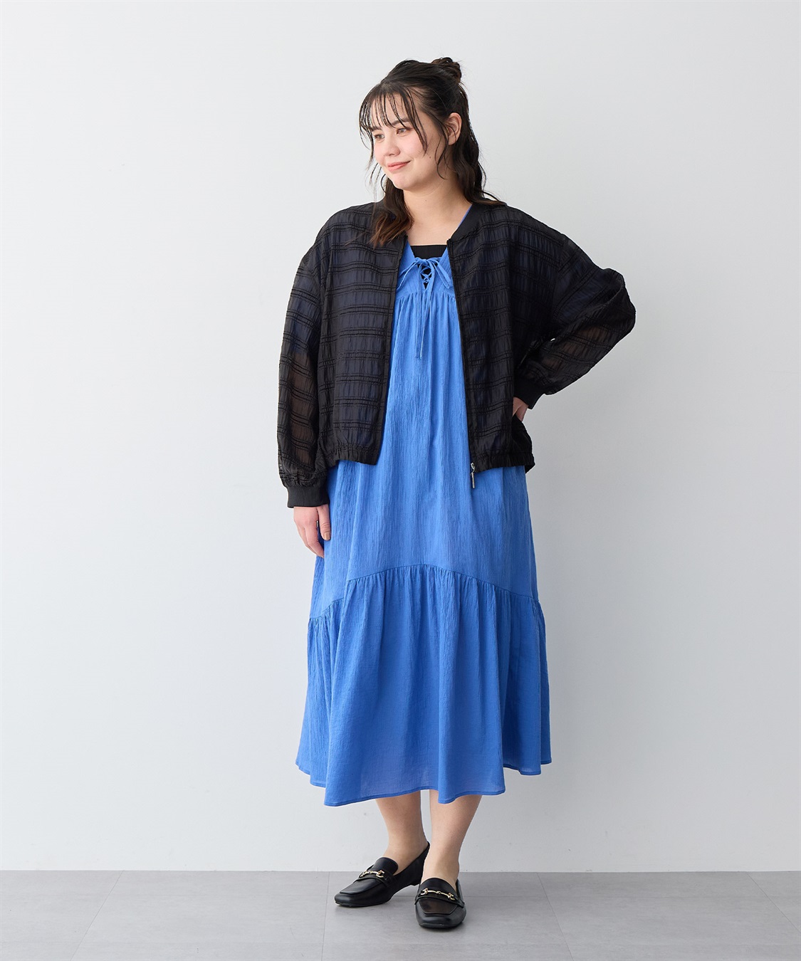 Life Style by cross marche 【anyfee/プラスサイズ】シアーブルゾン_sub_23