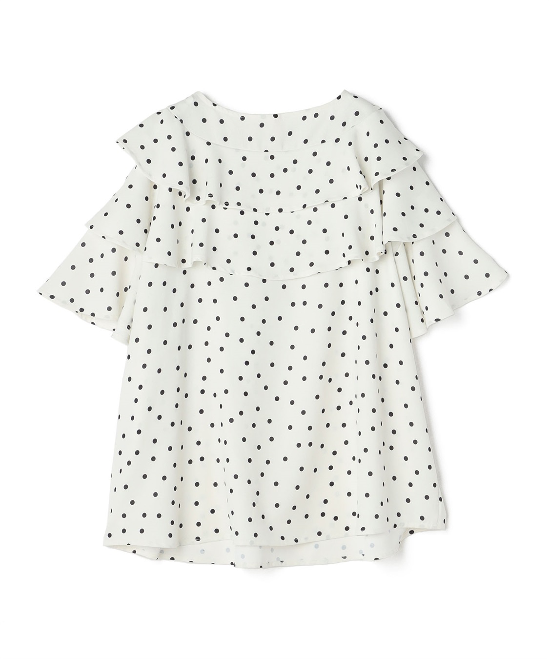 anyfee 【anyfee/プラスサイズ】フレアスリーブフリルデザインブラウス_sub_25