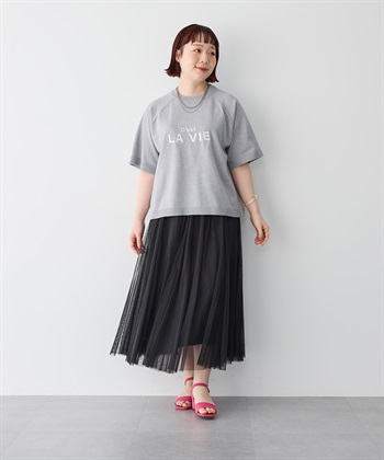 Life Style by cross marche 【anyfee/プラスサイズ】刺繍ロゴ入り半袖ニットトップス_subthumb_22
