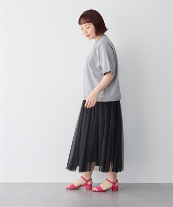 Life Style by cross marche 【anyfee/プラスサイズ】刺繍ロゴ入り半袖ニットトップス_subthumb_23
