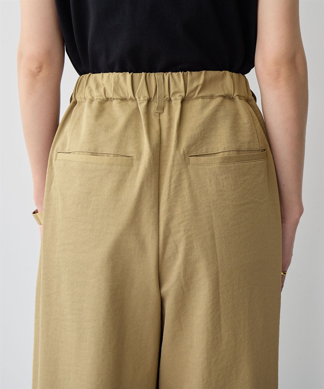 anyfee 【anyfee/プラスサイズ】多タックワイドパンツ《接触冷感/吸水速乾/UVカット/ストレッチ》_sub_10