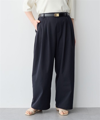 Life Style by cross marche 【anyfee/プラスサイズ】多タックワイドパンツ《接触冷感/吸水速乾/UVカット/ストレッチ》_subthumb_11