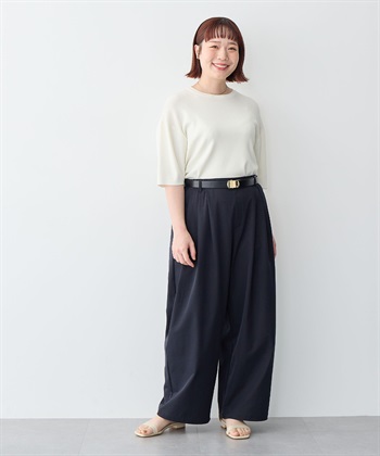 Life Style by cross marche 【anyfee/プラスサイズ】多タックワイドパンツ《接触冷感/吸水速乾/UVカット/ストレッチ》_subthumb_14
