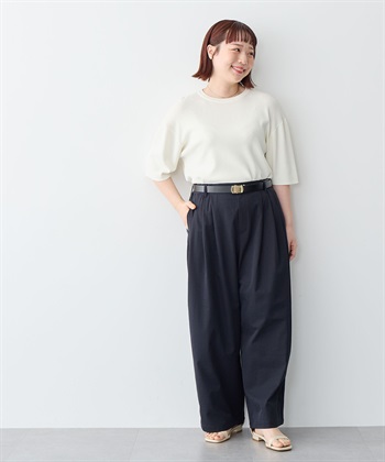 Life Style by cross marche 【anyfee/プラスサイズ】多タックワイドパンツ《接触冷感/吸水速乾/UVカット/ストレッチ》_subthumb_15