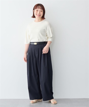 Life Style by cross marche 【anyfee/プラスサイズ】多タックワイドパンツ《接触冷感/吸水速乾/UVカット/ストレッチ》_subthumb_17