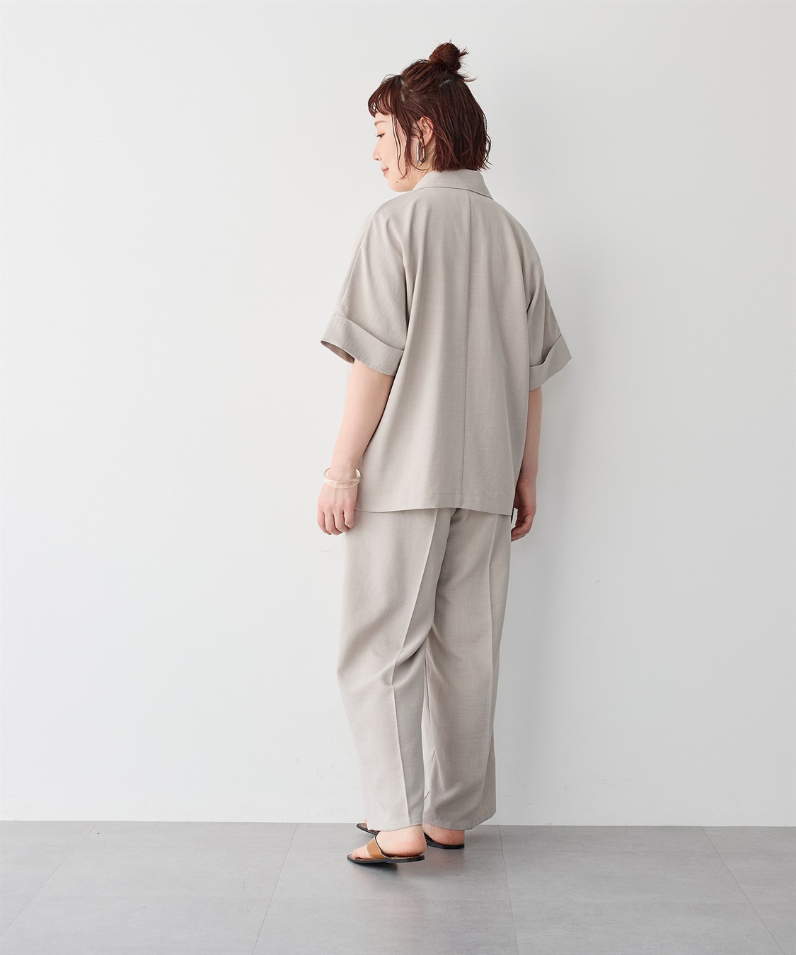 anyfee 【anyfee/プラスサイズ】リネン調半袖テーラードジャケット■リネンライクシリーズ■_sub_13