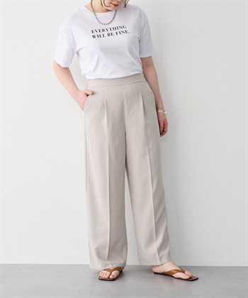 anyfee 【anyfee/プラスサイズ】リネン調ワイドパンツ《セットアップ対応/上下別売り》■リネンライクシリーズ■_subthumb_3
