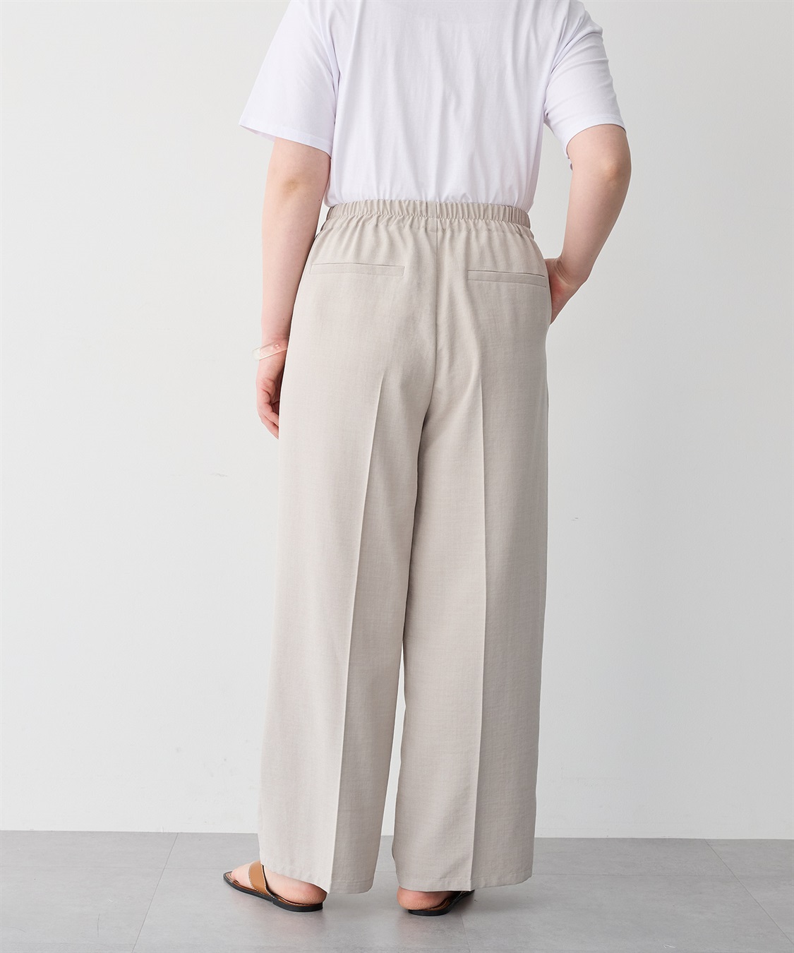 anyfee 【anyfee/プラスサイズ】リネン調ワイドパンツ《セットアップ対応/上下別売り》■リネンライクシリーズ■_sub_4