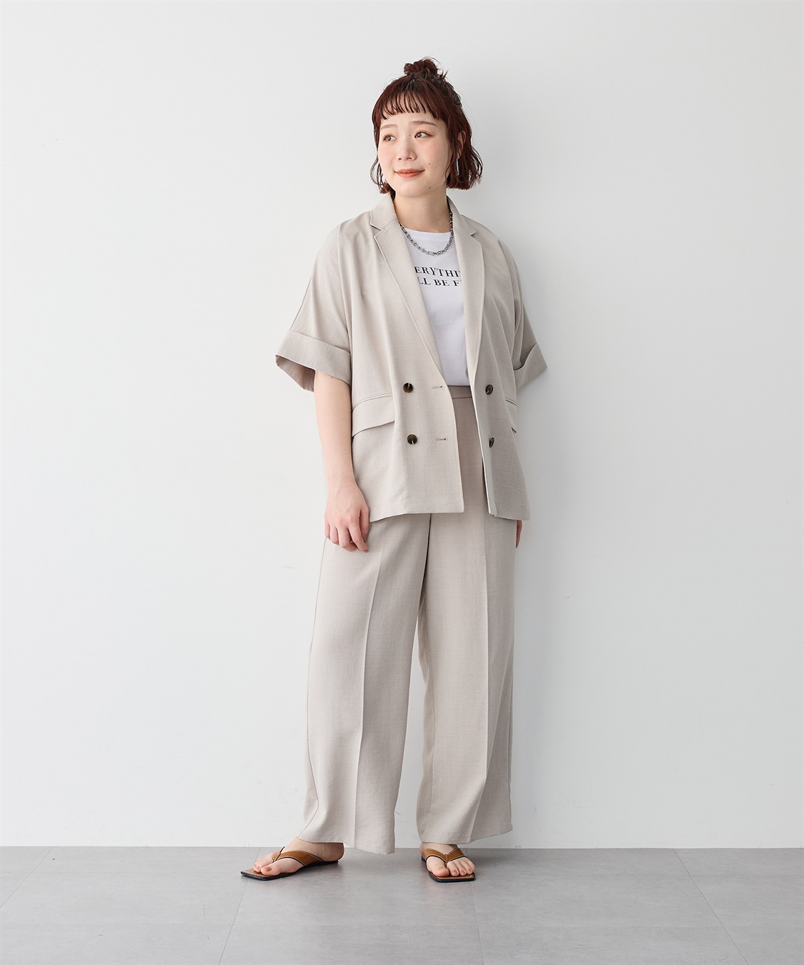 anyfee 【anyfee/プラスサイズ】リネン調ワイドパンツ《セットアップ対応/上下別売り》■リネンライクシリーズ■_sub_8