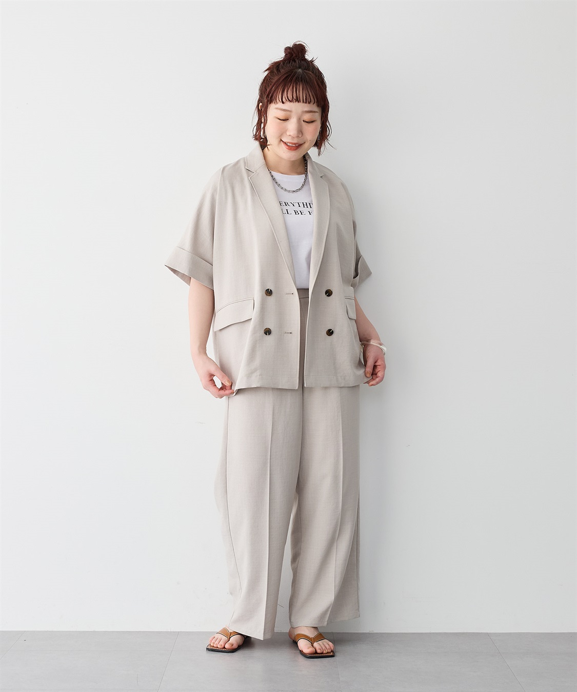 anyfee 【anyfee/プラスサイズ】リネン調ワイドパンツ《セットアップ対応/上下別売り》■リネンライクシリーズ■_sub_11