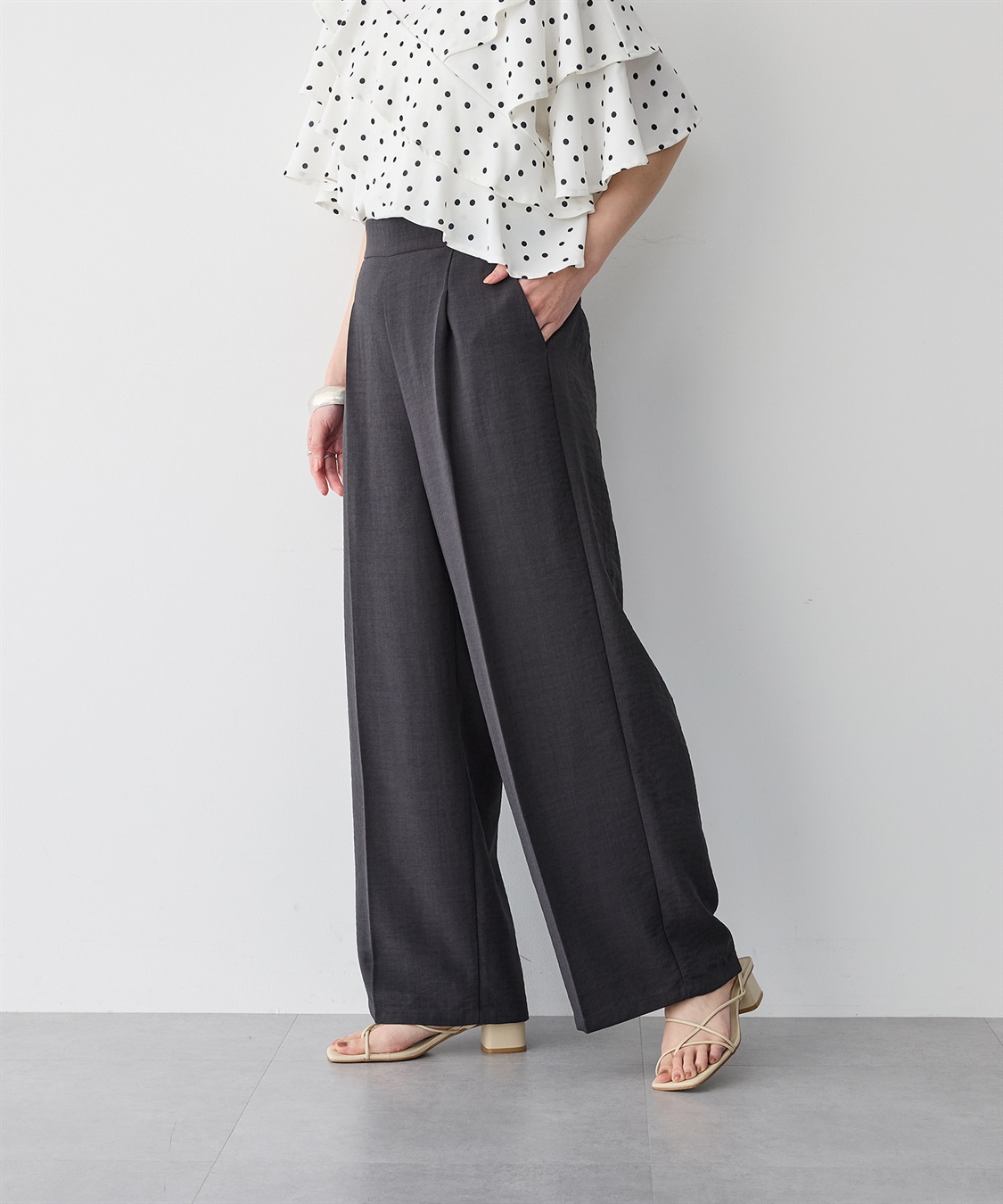 anyfee 【anyfee/プラスサイズ】リネン調ワイドパンツ《セットアップ対応/上下別売り》■リネンライクシリーズ■_sub_12