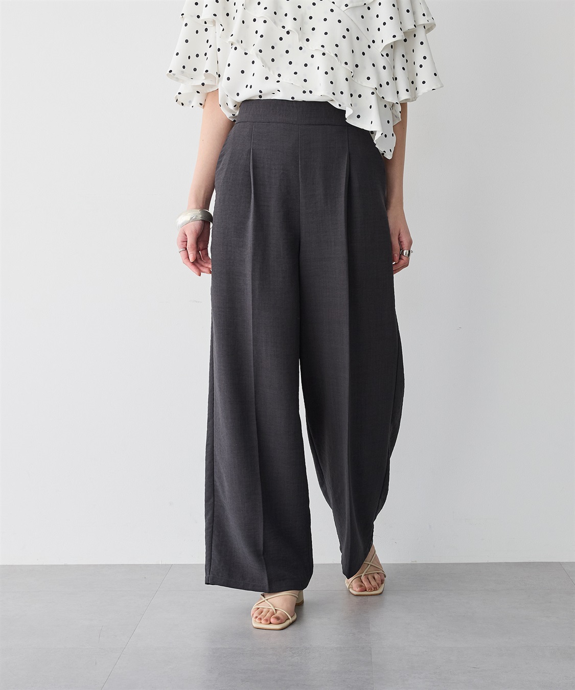 anyfee 【anyfee/プラスサイズ】リネン調ワイドパンツ《セットアップ対応/上下別売り》■リネンライクシリーズ■_sub_14