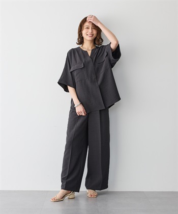 anyfee 【anyfee/プラスサイズ】リネン調ワイドパンツ《セットアップ対応/上下別売り》■リネンライクシリーズ■_subthumb_22