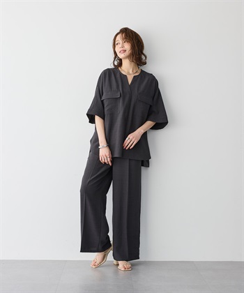 anyfee 【anyfee/プラスサイズ】リネン調ワイドパンツ《セットアップ対応/上下別売り》■リネンライクシリーズ■_subthumb_23