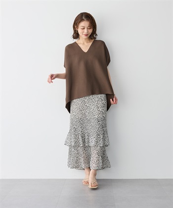 Life Style by cross marche 【anyfee/プラスサイズ】深Vネックコクーンニット_subthumb_1
