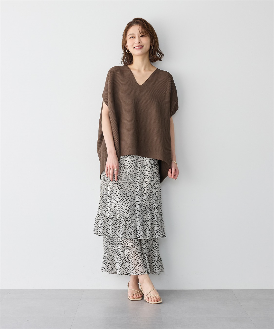 anyfee 【anyfee/プラスサイズ】深Vネックコクーンニット_sub_2