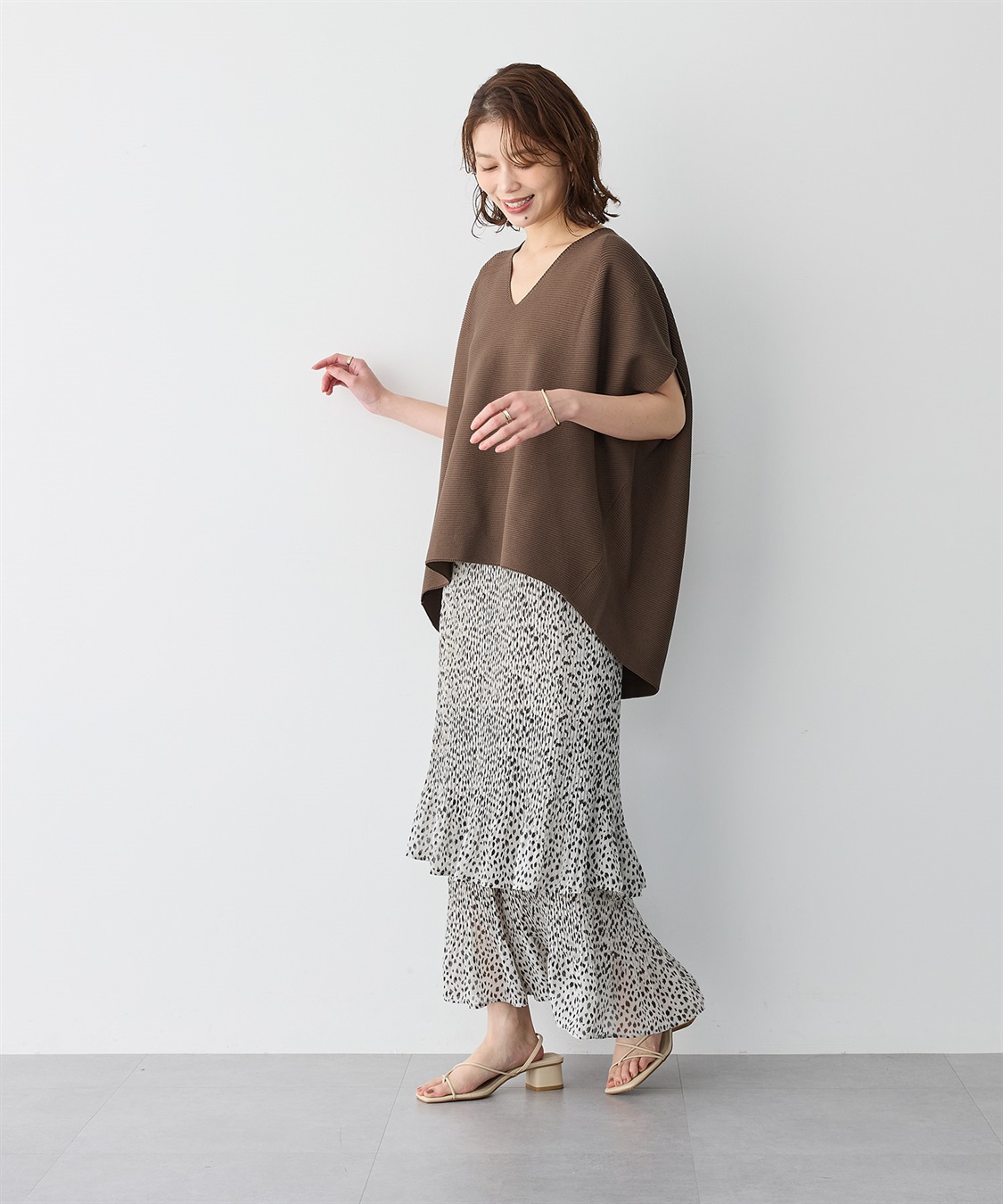 anyfee 【anyfee/プラスサイズ】深Vネックコクーンニット_sub_3