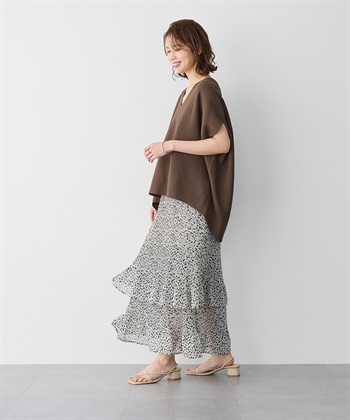 Life Style by cross marche 【anyfee/プラスサイズ】深Vネックコクーンニット_subthumb_4