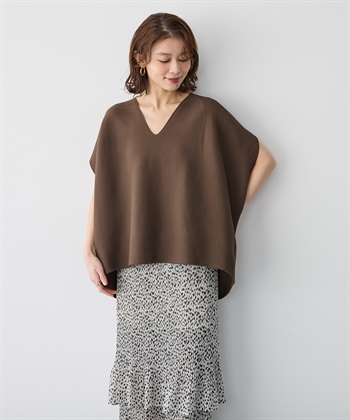 Life Style by cross marche 【anyfee/プラスサイズ】深Vネックコクーンニット_subthumb_8