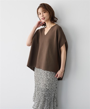 Life Style by cross marche 【anyfee/プラスサイズ】深Vネックコクーンニット_subthumb_9