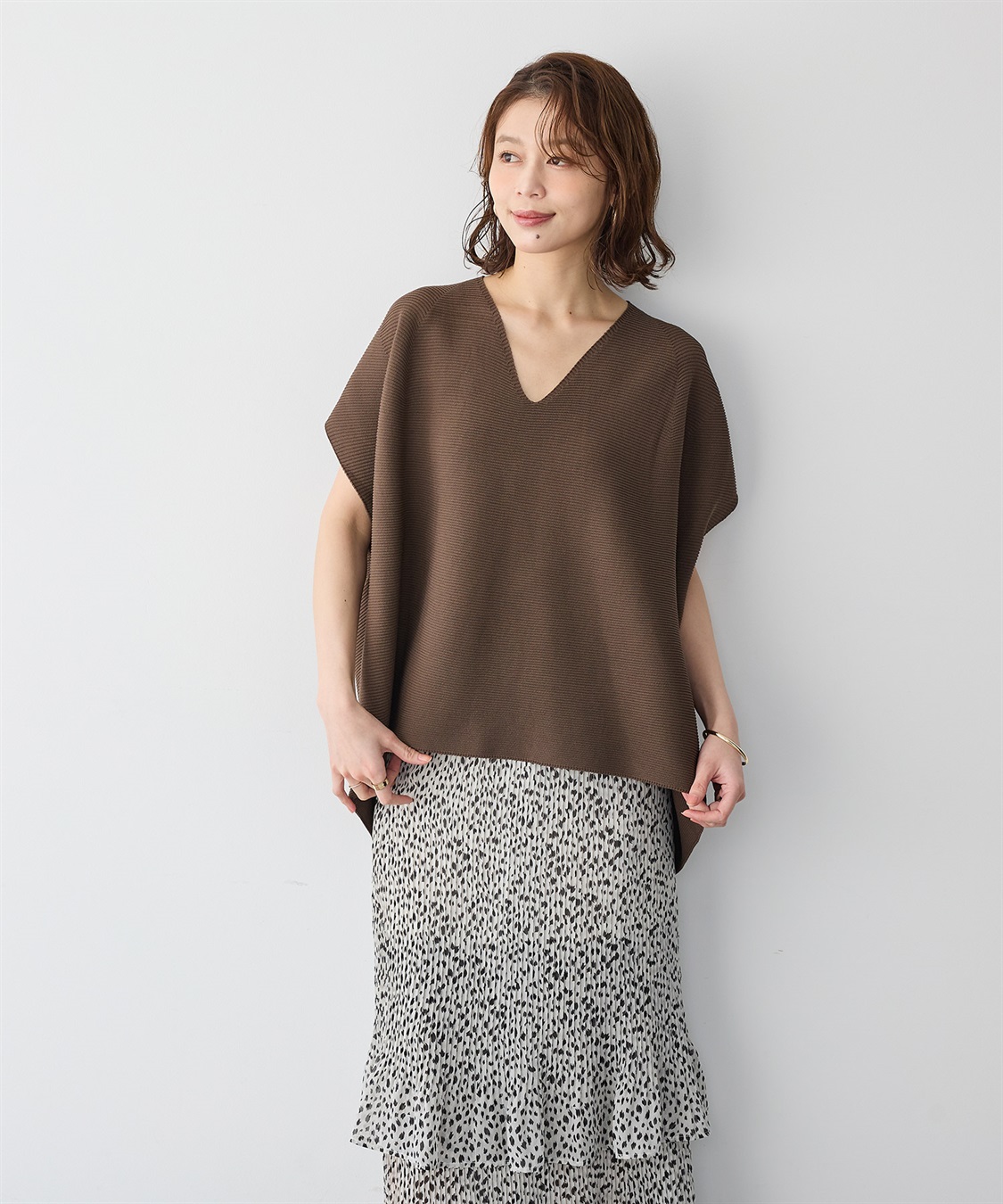 anyfee 【anyfee/プラスサイズ】深Vネックコクーンニット_sub_11