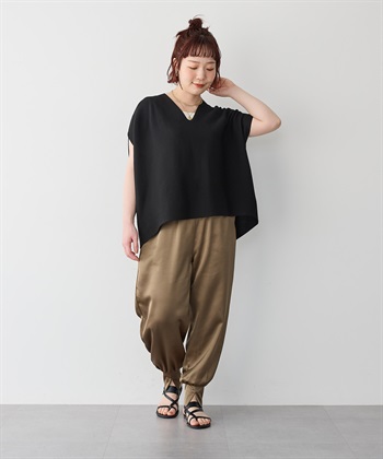 Life Style by cross marche 【anyfee/プラスサイズ】深Vネックコクーンニット_subthumb_16