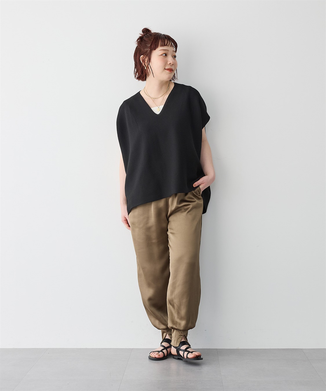 anyfee 【anyfee/プラスサイズ】深Vネックコクーンニット_sub_17