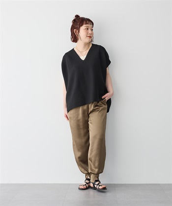 Life Style by cross marche 【anyfee/プラスサイズ】深Vネックコクーンニット_subthumb_17