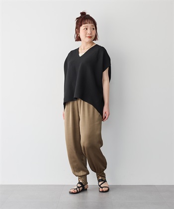 Life Style by cross marche 【anyfee/プラスサイズ】深Vネックコクーンニット_subthumb_18