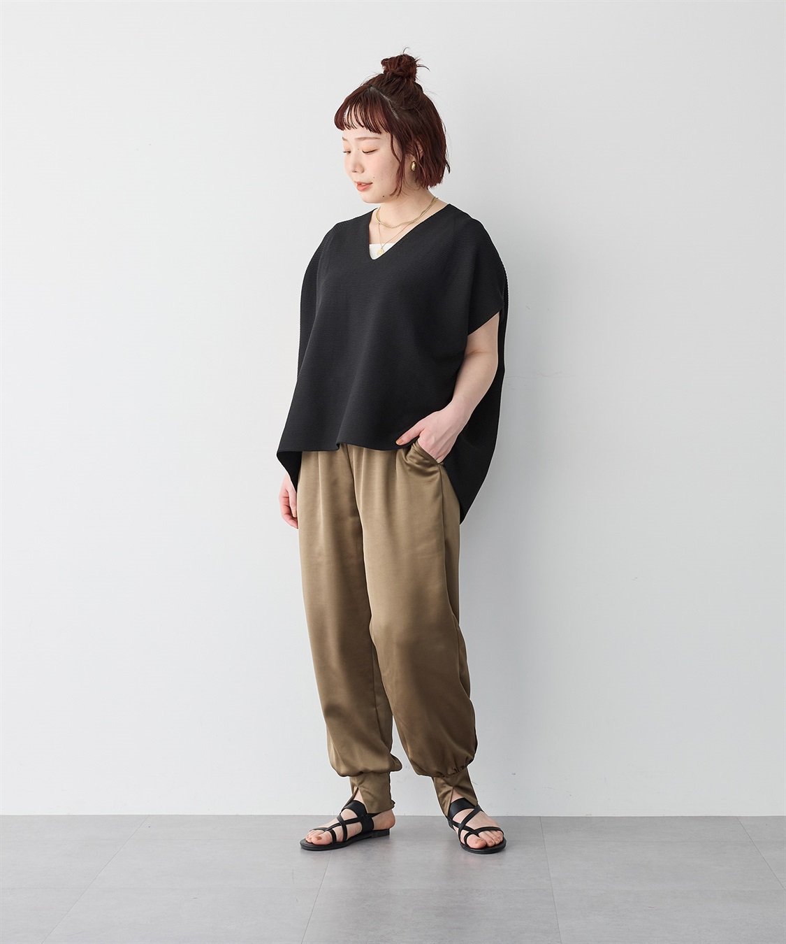 anyfee 【anyfee/プラスサイズ】深Vネックコクーンニット_sub_19