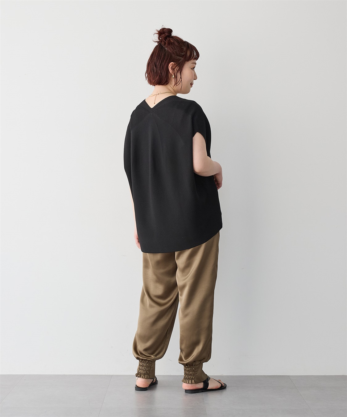 anyfee 【anyfee/プラスサイズ】深Vネックコクーンニット_sub_20